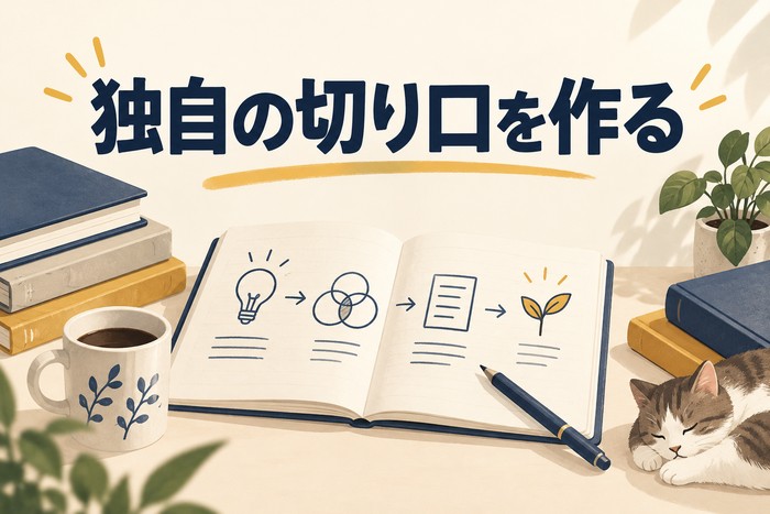 似た本があるテーマで独自の切り口を作るには