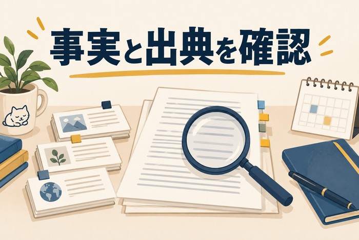 書籍原稿の事実確認:日付・数値・出典を残す方法